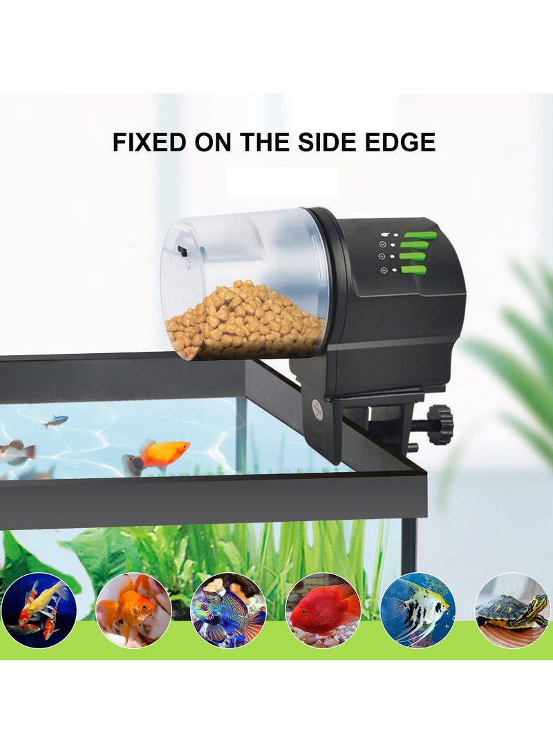 وحدة تغذية الأسماك الأوتوماتيكية مع خيارات طاقة مزدوجة، تعمل عبر USB والبطارية، موزع طعام قابل للبرمجة، مناسب لأحواض السمك وخزانات السلاحف، يتضمن حلقة تغذية وإعدادات مؤقت قابلة للتعديل - Image 3